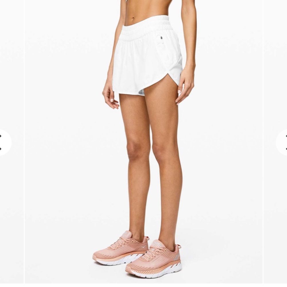 Lululemon White Tracker Shorts - size 6